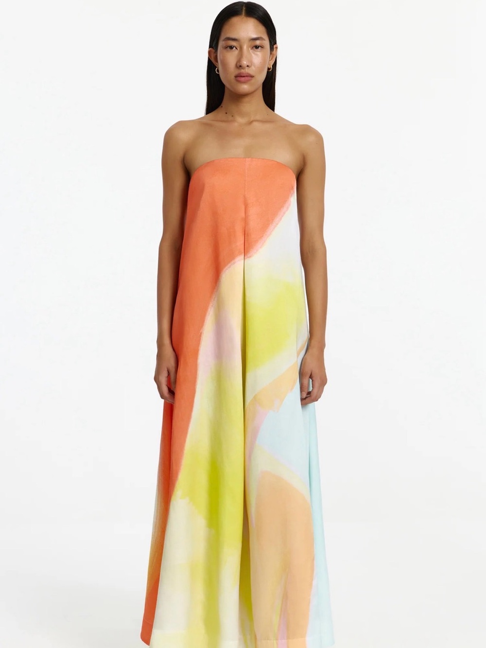 Significant Other Elvi Maxi Dress in Orange & Green